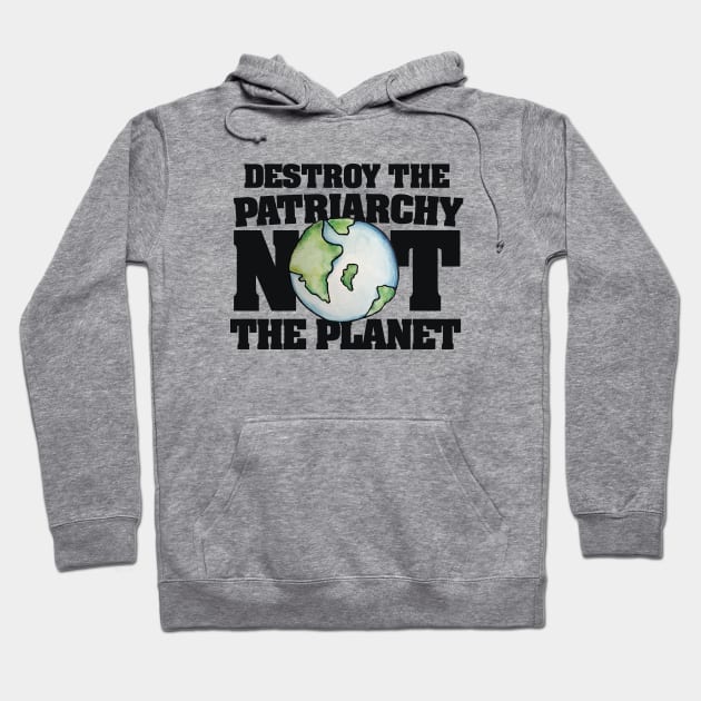 Destroy the Patriarchy not the Planet Hoodie by bubbsnugg